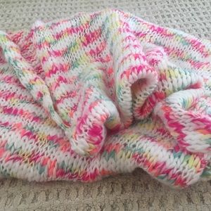 Multicolored Chunky Knit Infinity Scarf
